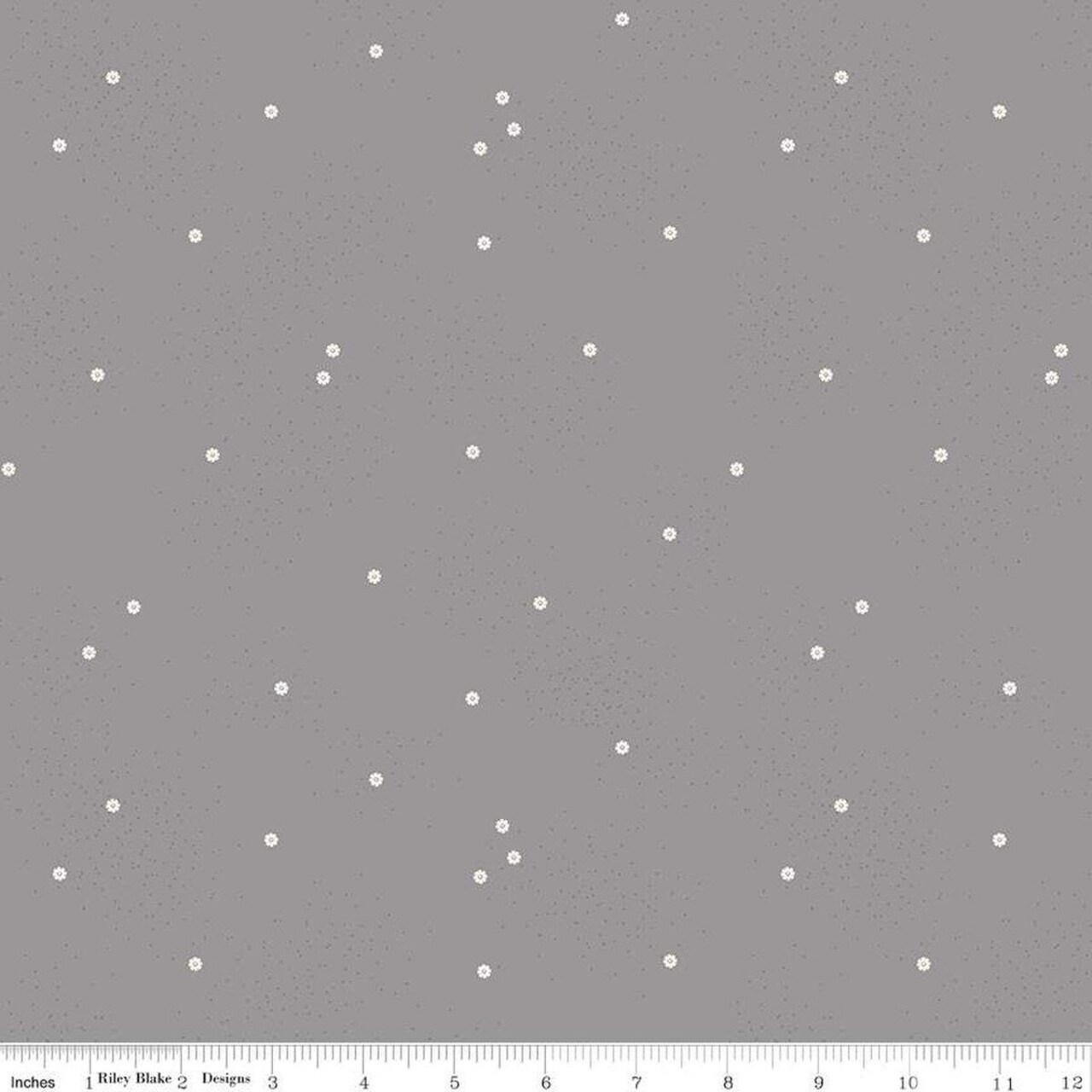 Fabric Riley Blake Gray Dainty Daisy by the Quarter Yard C665-GRAY